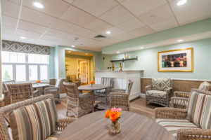 The sunny and relaxing Garden Café & Pub is open to residents and their guests!