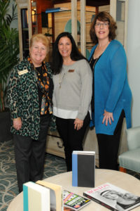 Paula Hutchinson, director of social services at Queen Anne Nursing Home in Hingham, (center) is featured with Lynda Chuckran, director, community relations (left), Welch Senior Living and Carol Taylor, marketing director at Allerton House in Hingham.