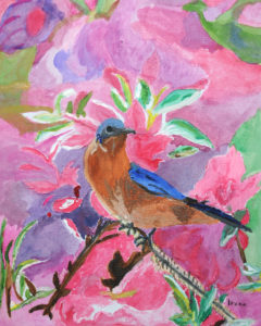 Artists and resident Irene Jefferson displays her keen eye for color in a lovely painting.