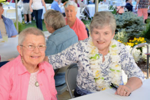 Allerton House in Hingham residents at the community cookout